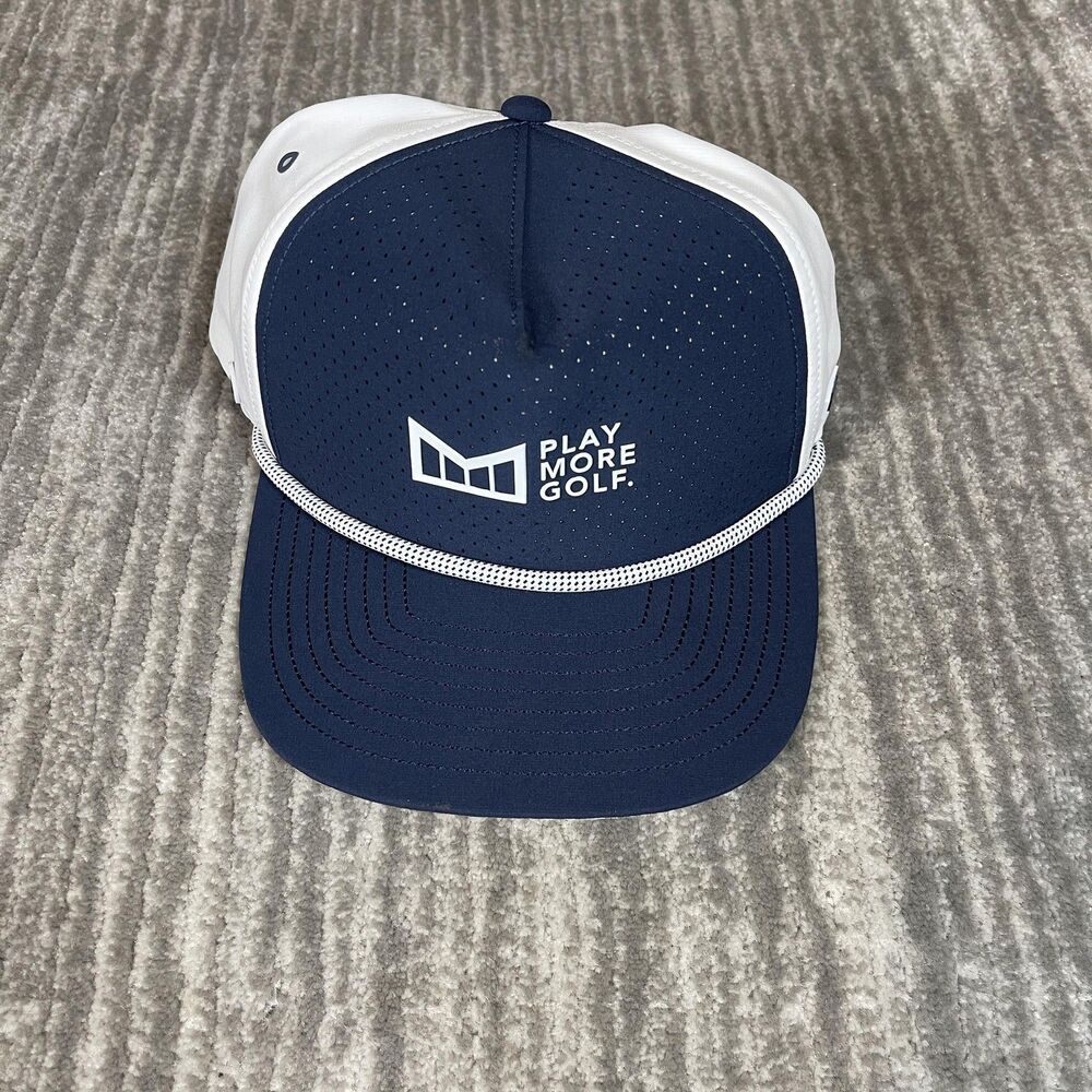 Melin Hat Cap Snap Back Mens Large Blue Coronado Hydro Links Golf Rope Logo